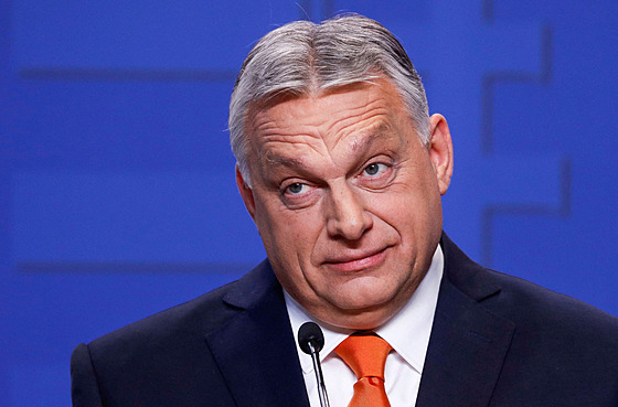 Maarský premiér Viktor Orbán po parlamentních volbách v Budapeti. (6. dubna...