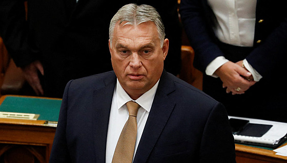 Maarský premiér Viktor Orbán se úastní podzimního zasedání parlamentu v...