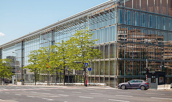Budova Evropské investiní banky v Lucemburku (18. kvtna 2022)