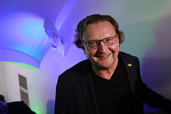 Petr Hlavá�ek ve volebním �tábu Starost� a nezávislých (24. zá�í 2022)