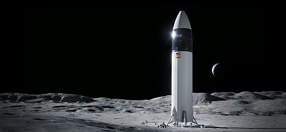 Koncept lunárního modulu Starship HLS pro NASA z roku 2021