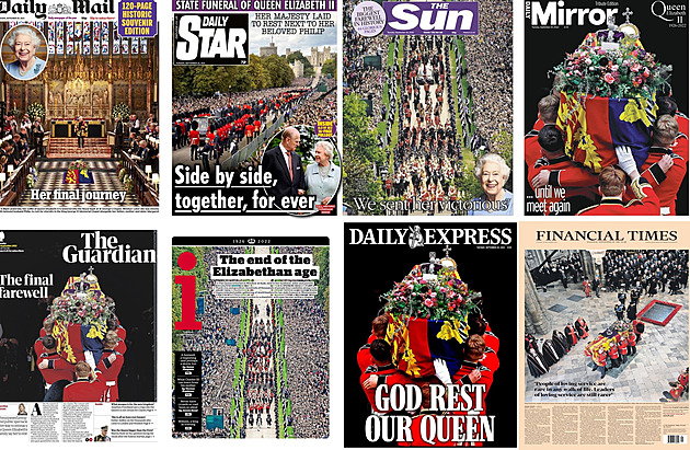 Dokud se znovu nesetkáme. Britský tisk vřele rekapituluje pohřeb Alžběty II.
