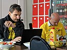 Antonín Jalovec a Ladislav Hrubý, povolební táb VPM Cheb. (24. záí 2022)