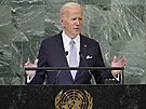 Americký prezident Joe Biden pi projevu na Valném shromádní OSN. (21. záí...