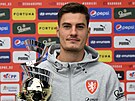 Patrik Schick s ocenním Zlatý mí R pro nejlepího fotbalistu podle Klubu...