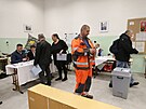 Volii na stední prmyslové kola v Teplicích (23. záí 2022)
