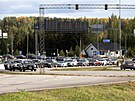 Kolony ped rusko-finskou hranicí u pechodu Lappeenranta (22. záí 2022)