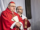 Poutní me svatá na Mariánském námstí ve Staré Boleslavi. Kardinál Dominik...