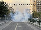 Následky protivládního protestu v íránském Teheránu (20. záí 2022)