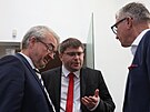 Marek Benda, Jan Jakob a Zdenk Zajíek ve volebním tábu koalice SPOLI
