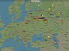 Flightradar24 ukazuje, e Rusové hromadn odlétají ze zem