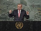 Turecký prezident Recep Tayyip Erdogan na 77. Valném shromádní OSN v New...