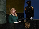 Slovenská prezidentka Zuzana aputová na 77. Valném shromádní OSN v New...