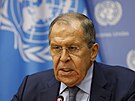 Ruský ministr zahranií Sergej Lavrov na konferenci OSN (24. záí 2022)