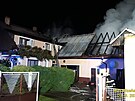 Plameny zniily hospodskou st rodinnho domu v obci Rozsedly na Klatovsku....