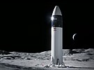 Koncept lunárního modulu Starship HLS pro NASA z roku 2021