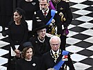 Dánská královna Margrethe II. a dalí evroptí monarchové na pohbu britské...