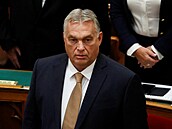 Maďarský premiér Viktor Orbán se účastní podzimního zasedání parlamentu v...