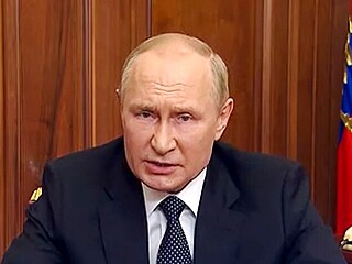 Ruský prezident Vladimir Putin v televizním projevu k národu vyhlásil částečnou...