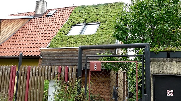 Zelenou střechu lze založit i na šikmé střeše.