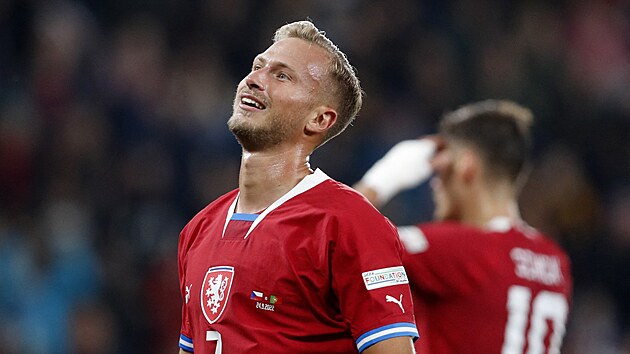 Antonín Barák během utkání s Portugalskem.