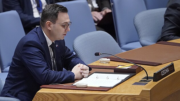 Český ministr zahraničí Jan Lipavský přednesl projev na zasedání Rady bezpečnosti OSN (22. září 2022)