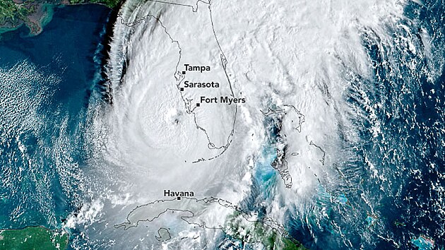 Hurikán Ian zasáhl Floridu. (29. září 2022)