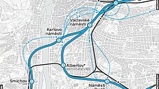 Praha plánuje pímstský elezniní tunel.