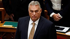Maďarský premiér Viktor Orbán se účastní podzimního zasedání parlamentu v...