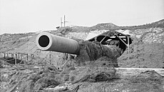 Kanon Wiinie ráe 356 mm, pobení baterie v Doveru