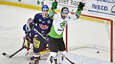 Ond�ej Najman p�ekonal Dominika Hrachovinu v zápase s Motorem hned dvakrát.