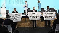 Protest ekologických organizací ped Green Deal Summitem v Praze. (26. záí...