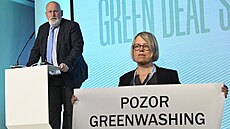 Protest ekologických organizací na Green Deal Summitu v Praze. (26. září 2022)