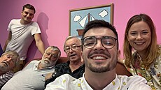 Z natá�ení �eského zn�ní z dílu o dabování �luté rodinky.