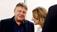 Brnnská primátorka Markéta Vaková z ODS se na pedvolební debat baví s...