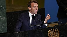 Francouzský prezident Emmanuel Macron promlouvá na 77. zasedání Valného... | na serveru Lidovky.cz | aktuální zprávy
