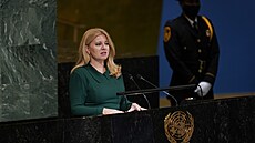 Slovenská prezidentka Zuzana �aputová na 77. Valném shromá�d�ní OSN v New...