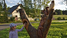 Jedna ze soch Libora Belfína, která od září zdobí novou inline dráhu v...