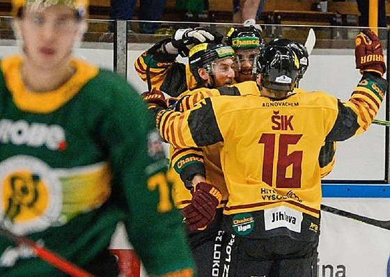 Jihlavští hokejisté ve středu večer na pelhřimovském ledě slavili vítězství v...