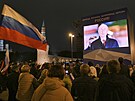 Ruský prezident Vladimir Putin na oslav svtem neuznávaného pipojení ty...