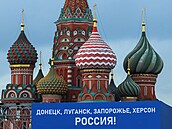 Rudé náměstí v Moskvě je přichystané k oslavám anexe ukrajinských území. (30....