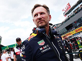 �éf stáje Red Bull Christian Horner na rakouském Red Bull Ringu v �ervenci 2022.
