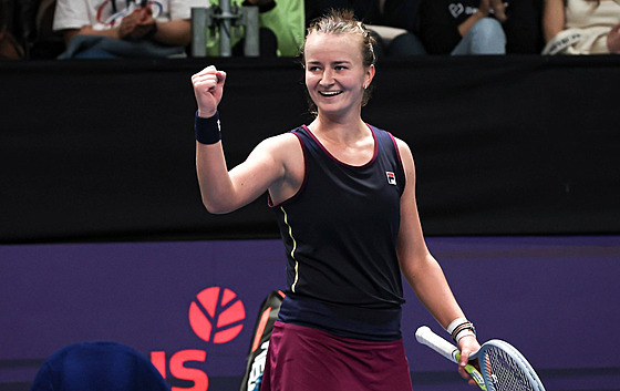 Barbora Krejčíková ve finále turnaje v Tallinnu.