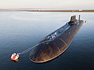 Ruská jaderná ponorka Dmitrij Donský v Kronstadtu (29. ervence 2019)