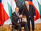 Prezident Milo Zeman pijal na Praském hrad maarského premiéra Viktora...