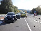 Dopravn nehoda u obce Lpa na Zlnsku. (jen 2022)