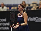 Petra Kvitová v zápase osmifinále turnaje WTA v Ostrav se panlkou Badosaovou.