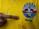 Píznivec exprezidenta Luize Inacia Luly da Silvy (2. íjna 2022)