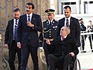 Prezident Milo Zeman na Hrad uvítal katarského emíra Tamima bin Hamad Sáního....