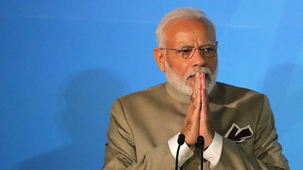 Indický premiér Naréndra Módí (23. záí 2019)